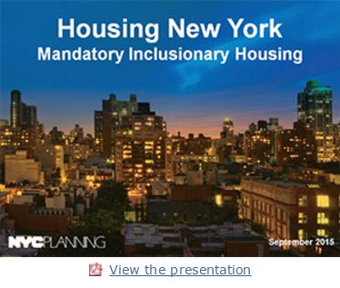 Housing NY- Mandatory Inclusionaring Zoning