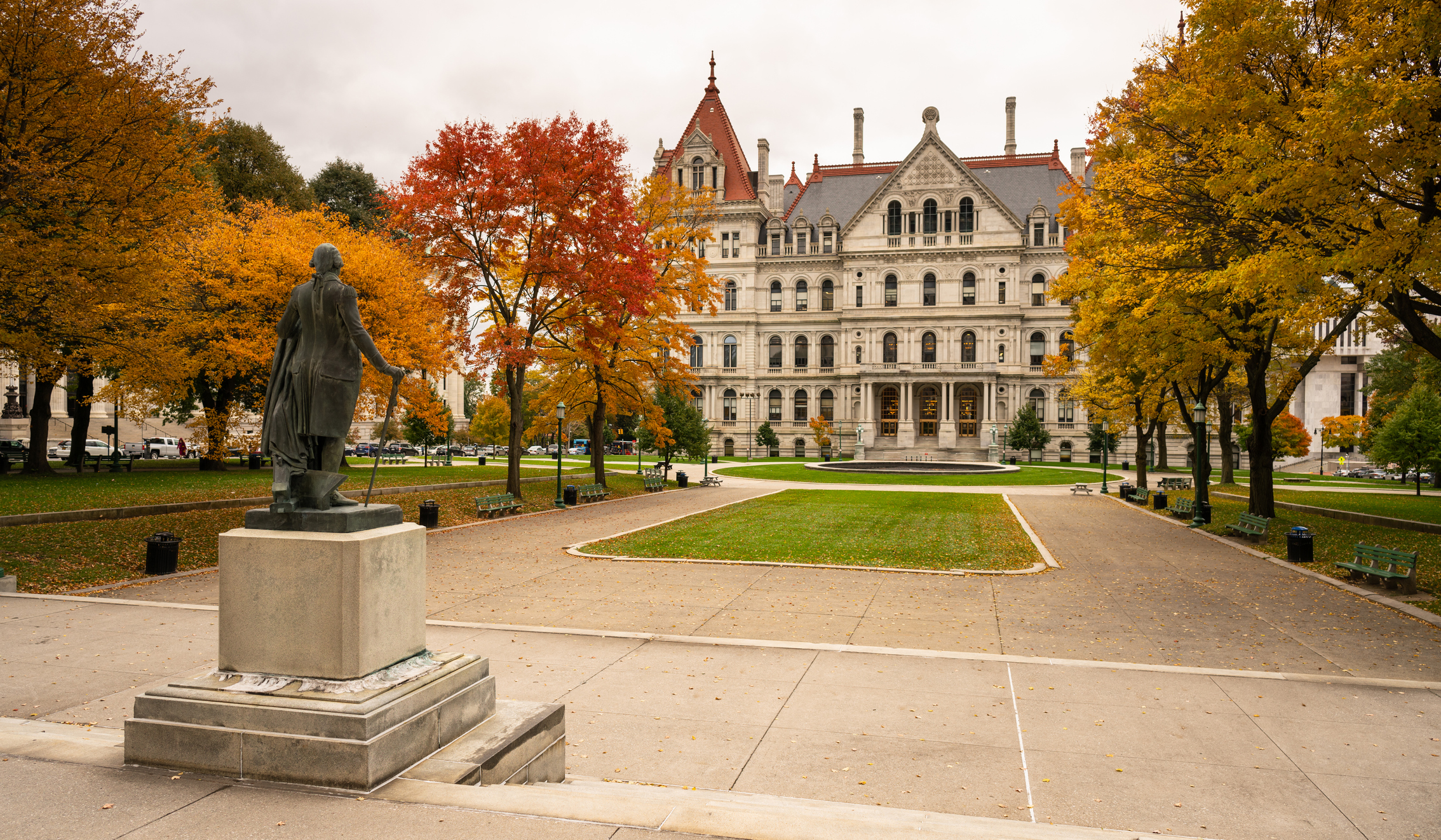 State Capitol Building Statehouse Albany New York Lawn ...